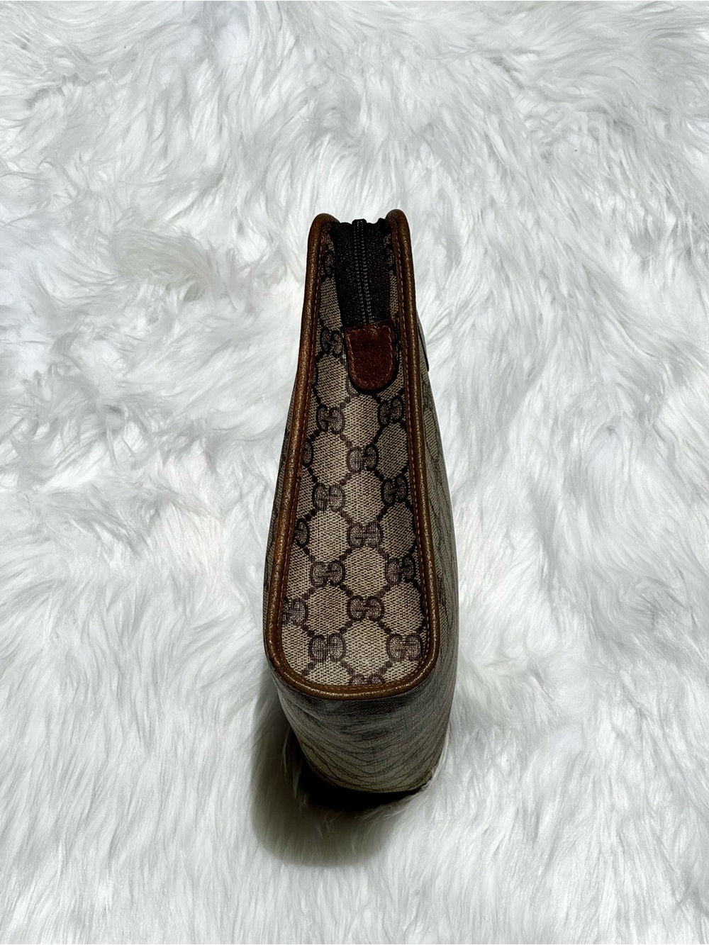 Gucci GG Clutch VTG Zipper closure tan 8x10x3” unisex - Picture 7 of 17